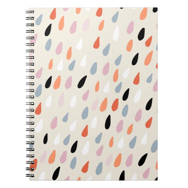 Caderno Espiral Flores de Art Deco Modernas (Frente)