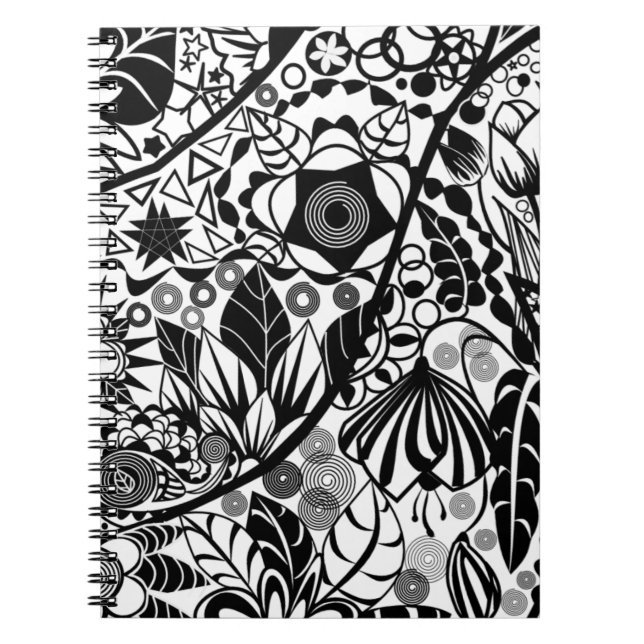 Caderno Espiral Flores de Arte (Frente)