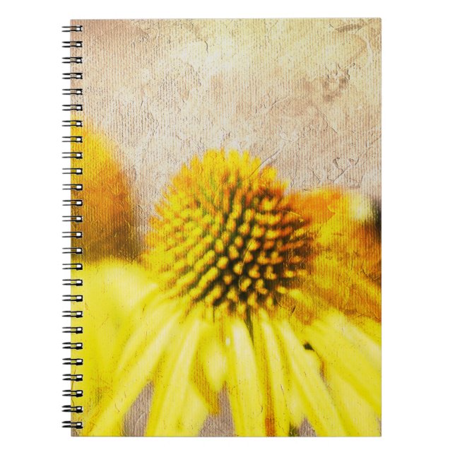 Caderno Espiral Flores de Echinacea de Verão (Frente)