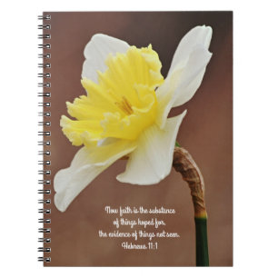 Caderno Espiral Flores de Fé Daffodil Evidence Prayer Notebook