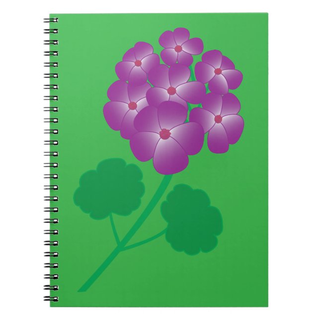 Caderno Espiral Flores de Gerânio (Frente)