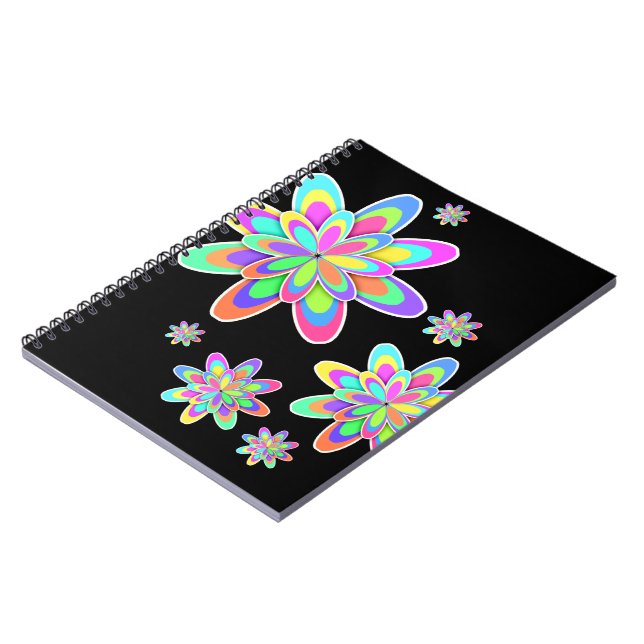 Caderno Espiral Flores de Groovy (Left Side)