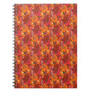 Caderno Espiral Flores de Groovy de Queda