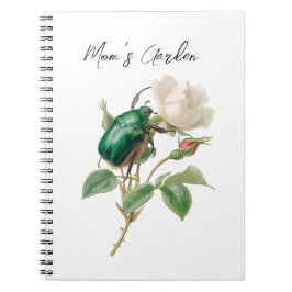 Caderno Espiral Flores de Jardim da Mãe de vintage botânica