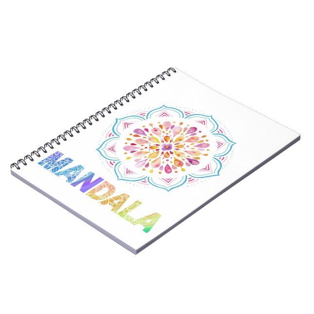CADERNO ESPIRAL FLORES DE LOTUS COM COR MANDALA (Left Side)