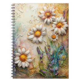 Caderno Espiral Flores de Margarida Bonito Flores Selvagens Nature