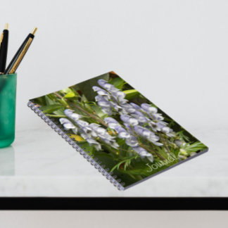 Caderno Espiral Flores De Monkshood Roxo
