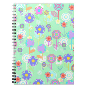 Caderno Espiral Flores de Overlayer