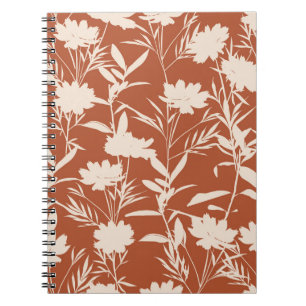 Caderno Espiral Flores de prados de prados retrorreflectores padrã