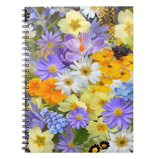 Caderno Espiral Flores de primavera (Frente)