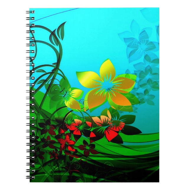 Caderno Espiral Flores de primavera (Frente)