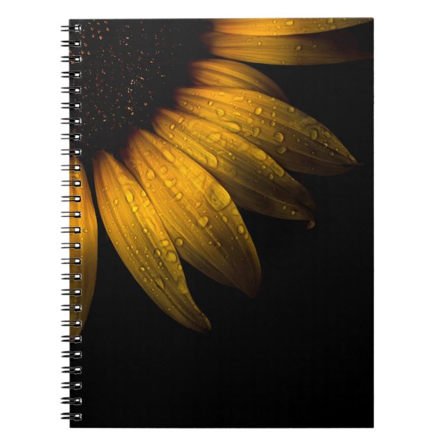 Caderno Espiral Flores de quintal 28 Girassol (Frente)