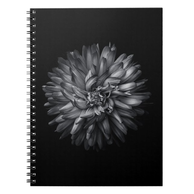 Caderno Espiral Flores De Quintal A Preto E Branco 20 (Frente)