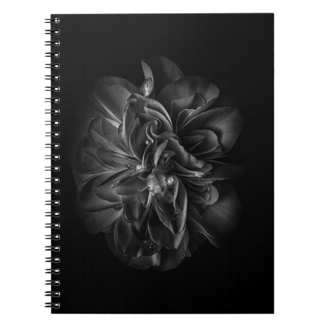 Caderno Espiral Flores De Quintal A Preto E Branco 67 (Frente)