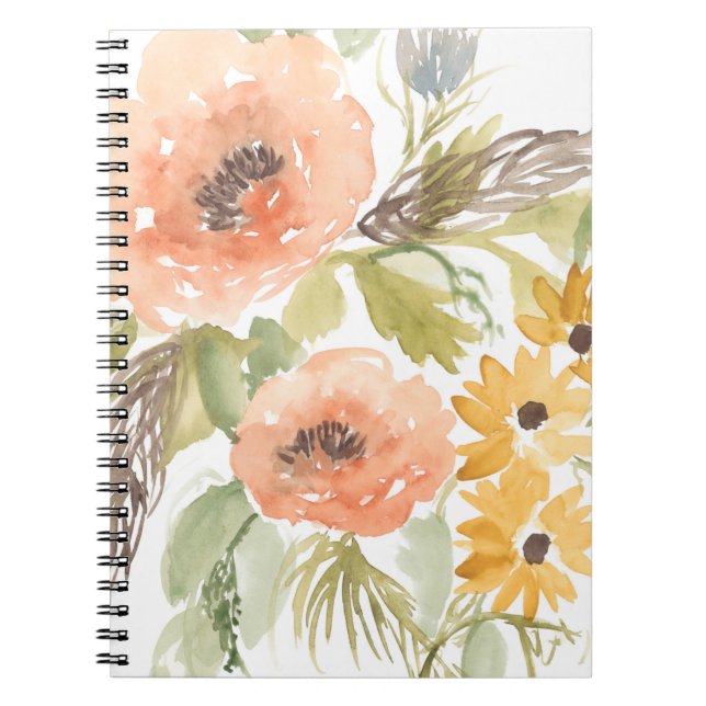 Caderno Espiral Flores de Verão Atrasadas I (Frente)