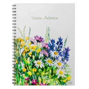 Caderno Espiral Flores de verão selvagens