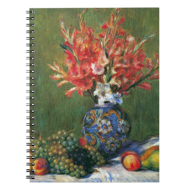 Caderno Espiral Flores de vida e Fruta de Pierre Renoir (Frente)