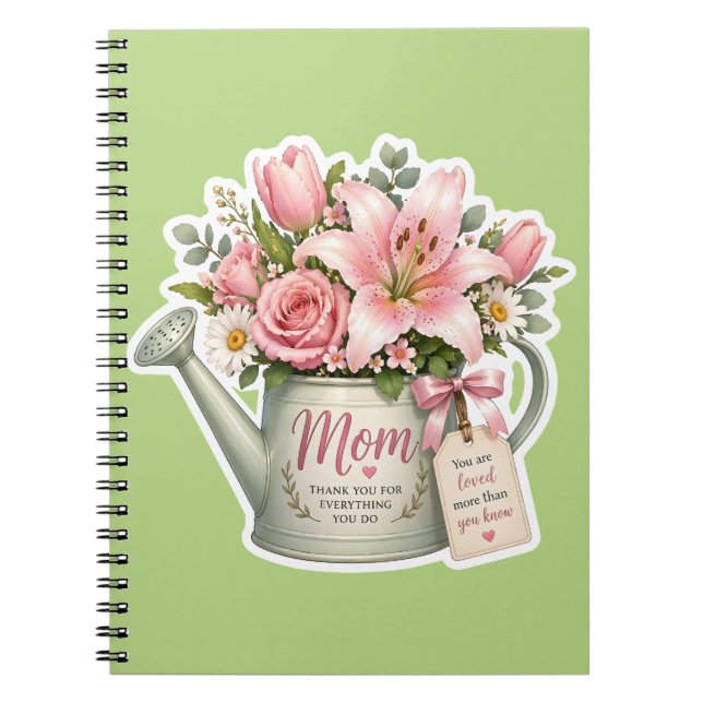 Caderno Espiral Flores do Jardim da Mamãe (Frente)