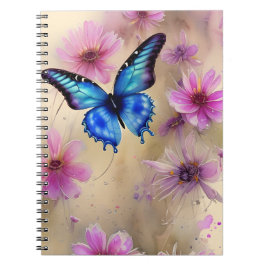Caderno Espiral Flores e borboletas lindas