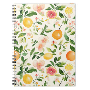 Caderno Espiral Flores & Frutas
