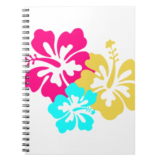 Caderno Espiral Flores havaianas do hibiscus (Frente)
