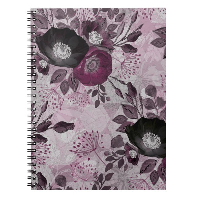 Caderno Espiral Flores impermeáveis. (Frente)