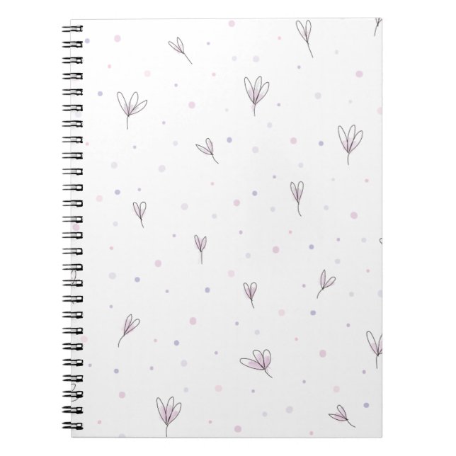 Caderno Espiral Flores Lilac (Frente)