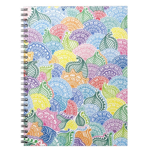 Caderno Espiral Flores lunáticas (Frente)