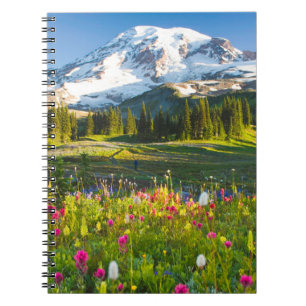 Caderno Espiral Flores Mt. Rainier Wildflower