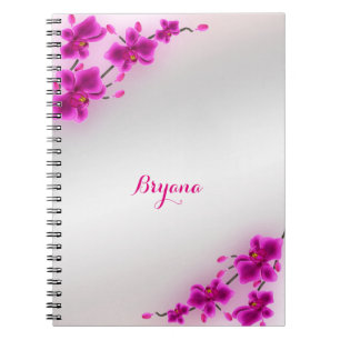 Caderno Espiral Flores Orquídeas