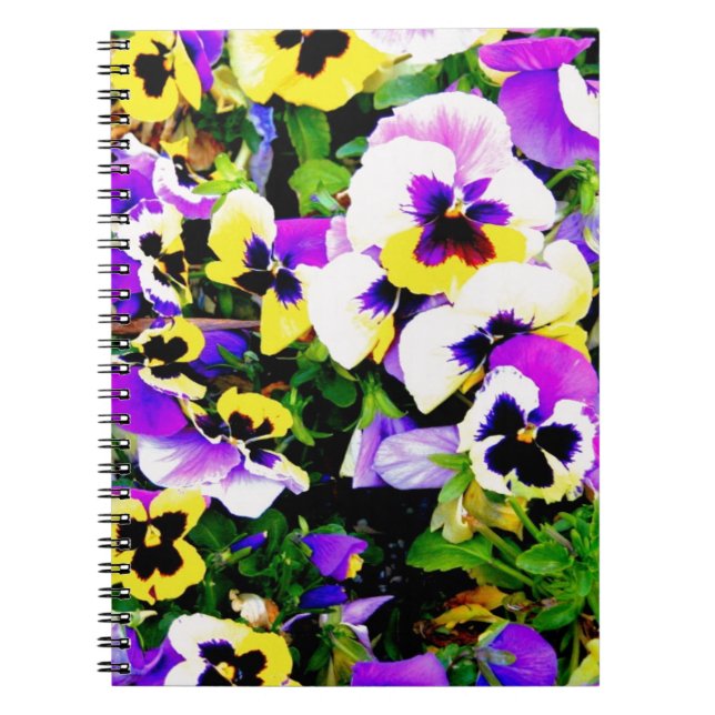Caderno Espiral flores pansíveis (Frente)