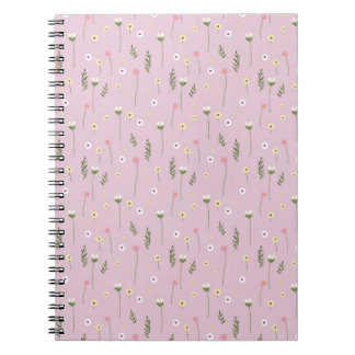 Caderno Espiral flores pequenas