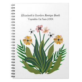 Caderno Espiral Flores Personalização Floral do Buquê de Aquarela