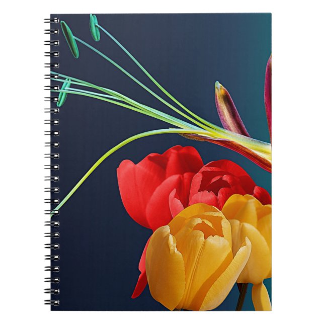Caderno Espiral Flores-rosa-17250 (Frente)