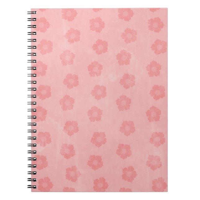 Caderno Espiral Flores Rosa Pastel (Frente)