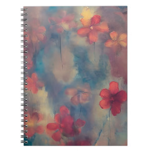 Caderno Espiral Flores rosa suave