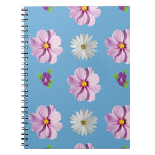 Caderno Espiral Flores Rosas