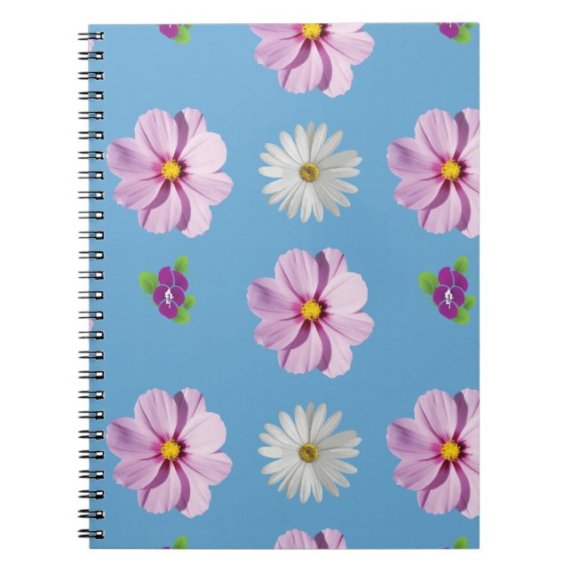 Caderno Espiral Flores Rosas (Frente)