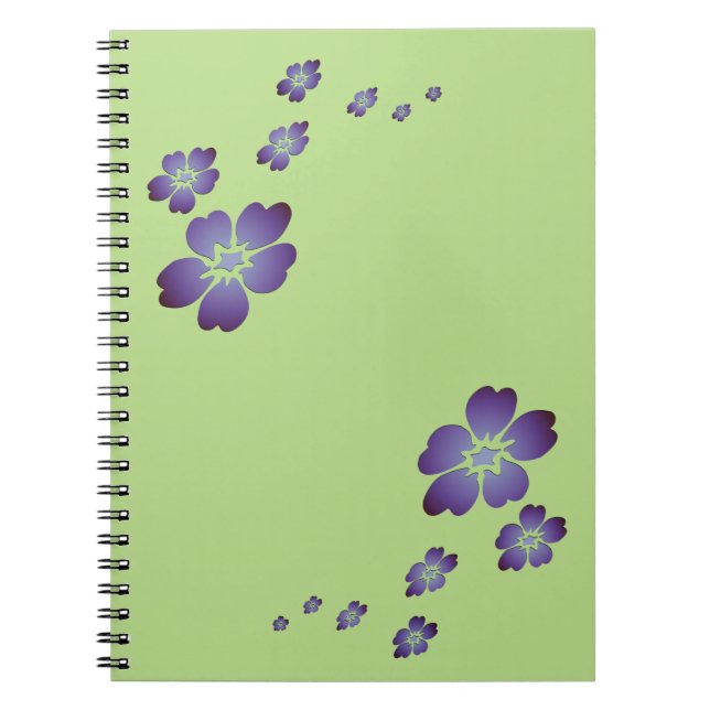 Caderno Espiral Flores Roxas (Frente)