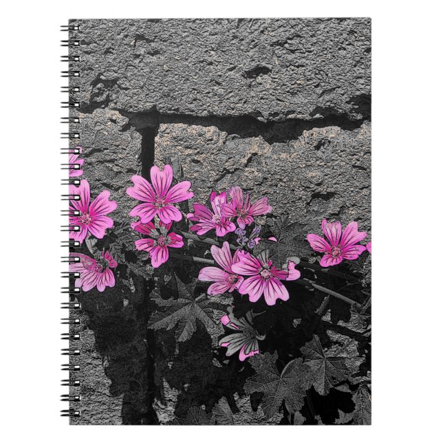 Caderno Espiral Flores roxas (Frente)