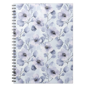 Caderno Espiral Flores Roxas bonito