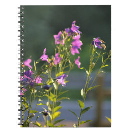 Caderno Espiral Flores selvagens roxas