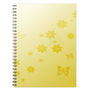 Caderno Espiral Flores Sunshine nas Borboletas
