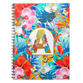 Caderno Espiral Flores Tropicais, presentes de noiva, Bridesmaid M