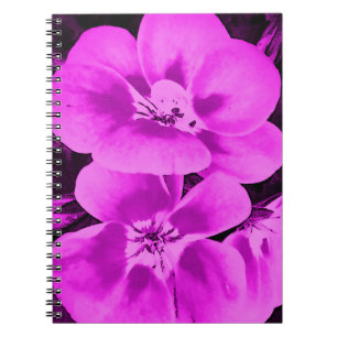 Caderno Espiral Flores Tropicais Rosa Brilhante