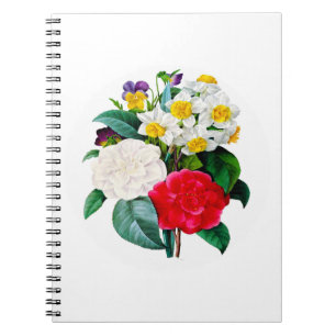 Caderno Espiral Flores Vintage