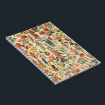 Caderno Espiral Flores Vintage por Adolphe Millot<br><div class="desc">Por favor,  visite minha loja para obter design mais interessante e mais opções de cores. => zazzle.com/colorfulworld*</div>