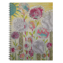 Caderno Espiral Flores Whimsical
