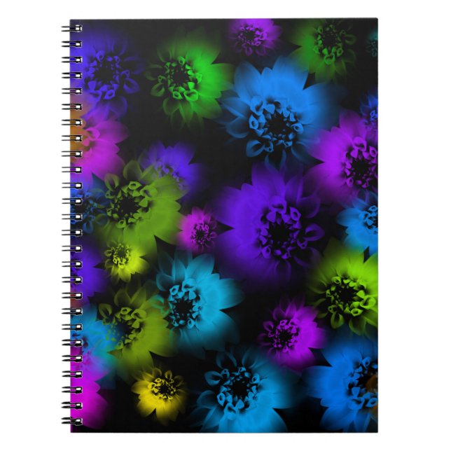 Caderno Espiral Floresce nas Sombras (Frente)