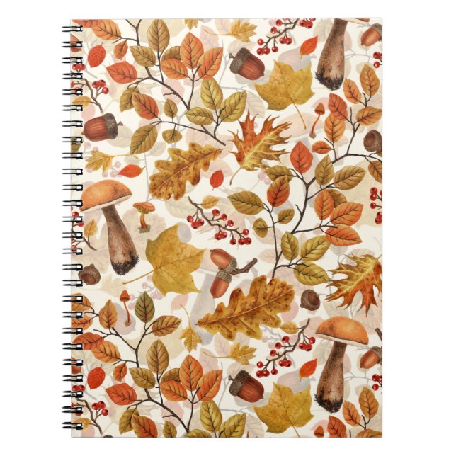 Caderno Espiral Floresta automática em branco (Frente)